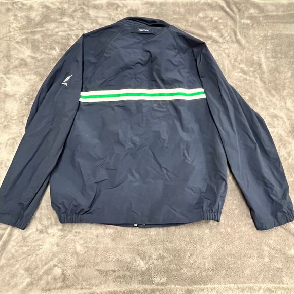 Vintage 90s Nautica Mens XXL Sailing Windbreaker Raincoat NS-83 Hooded Blue - Picture 12 of 16